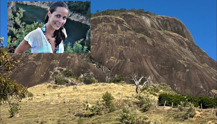 1 de 3Mulher morre após cair durante prática de rapel na Pedra do Elefante, no Sul de Minas — Foto: Fabiana Assis / Redes Sociais