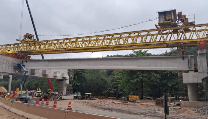 1 de 1Pista de subida da Serra das Araras será interditada para instalação de vigas nesta quinta-feira — Foto: Divulgação/CCR RioSP
